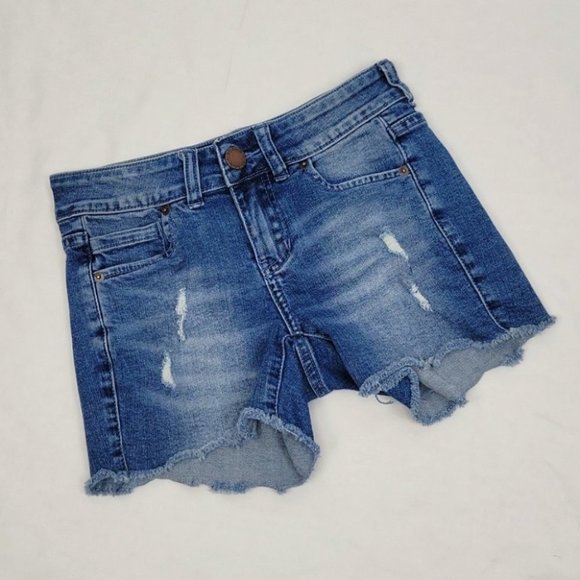 O'Neill Distressed Denim Shorts Size 24 - Picture 1 of 13